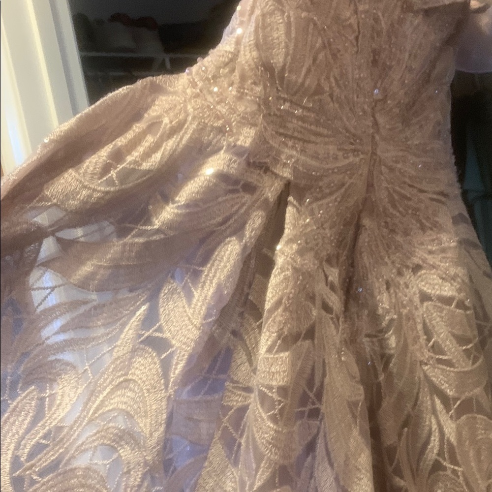 Spring Shimmering Lavender Evening Dress - Picture 6 of 8